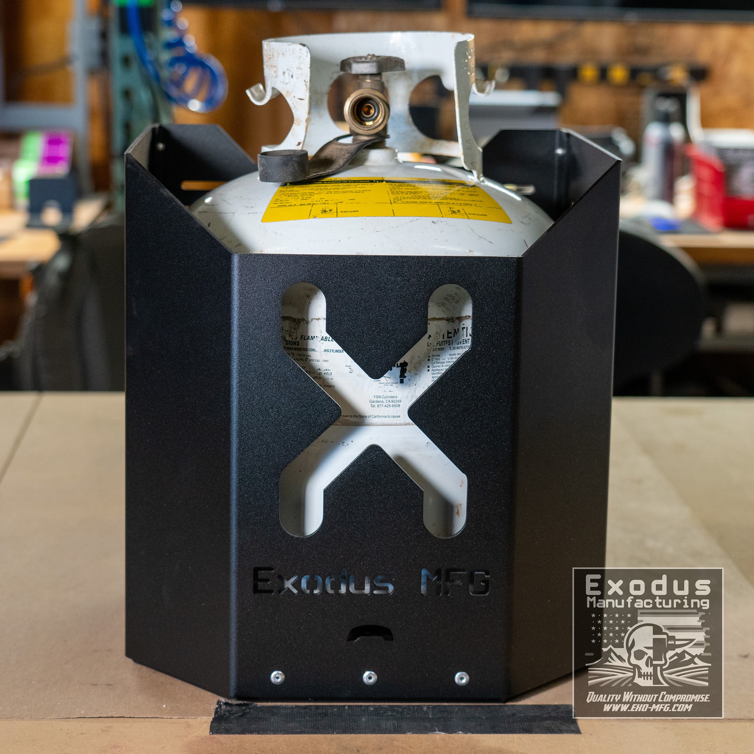 Exodus MFG - 20LB. Propane Tank Holder - Standard Version β Exodus ...
